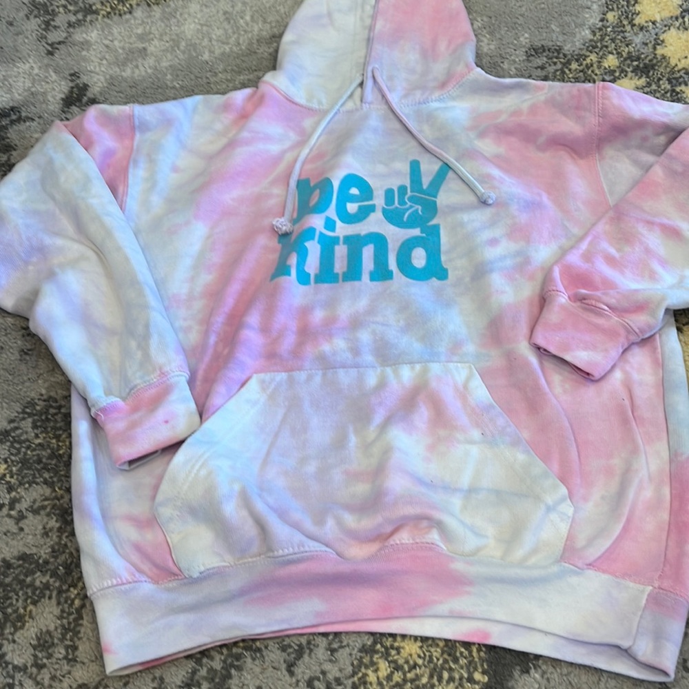 Be Kind Peace Tie Dye Hoodie M